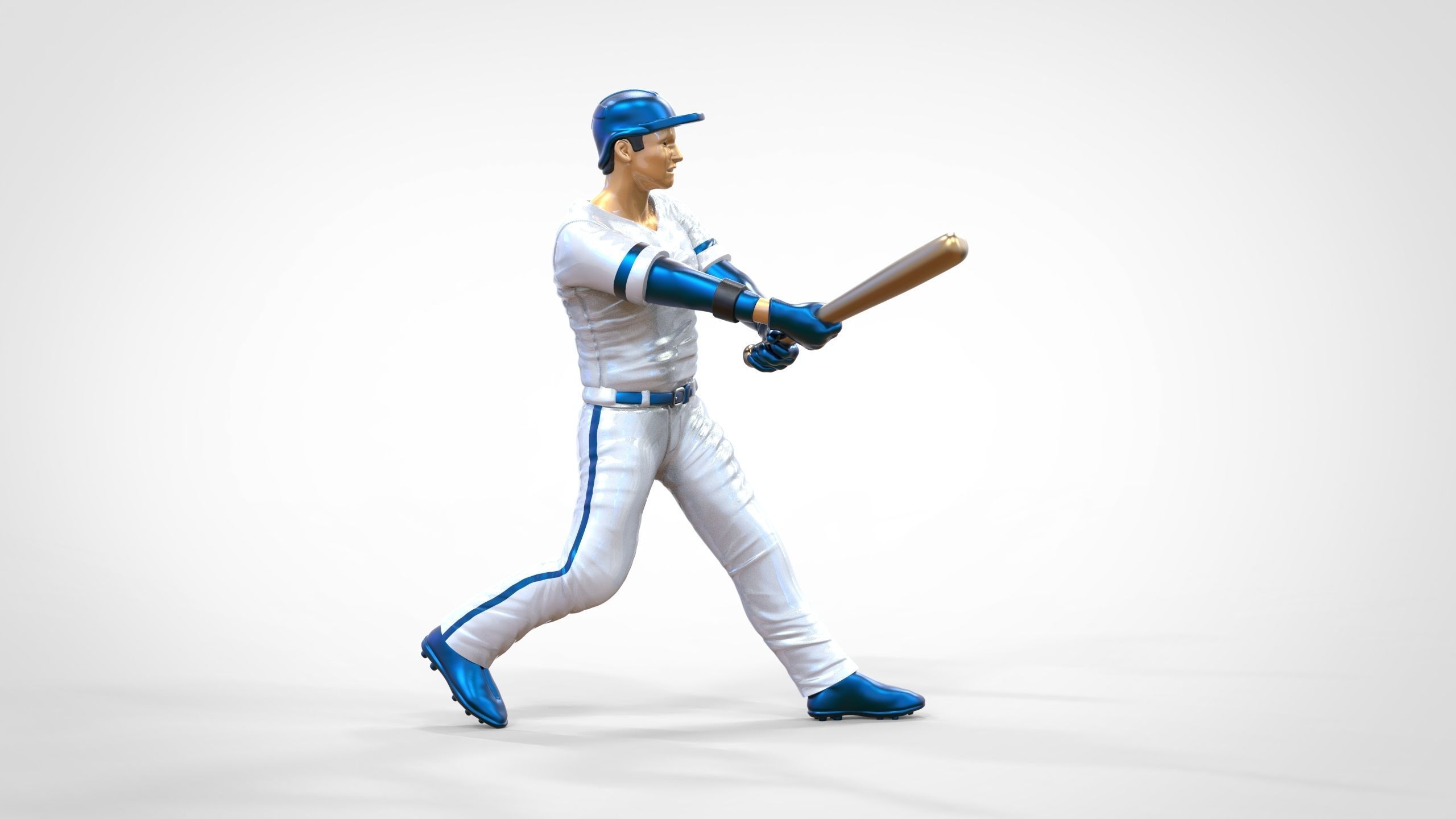 N1 Baseball player Center fielder 3D print model_30