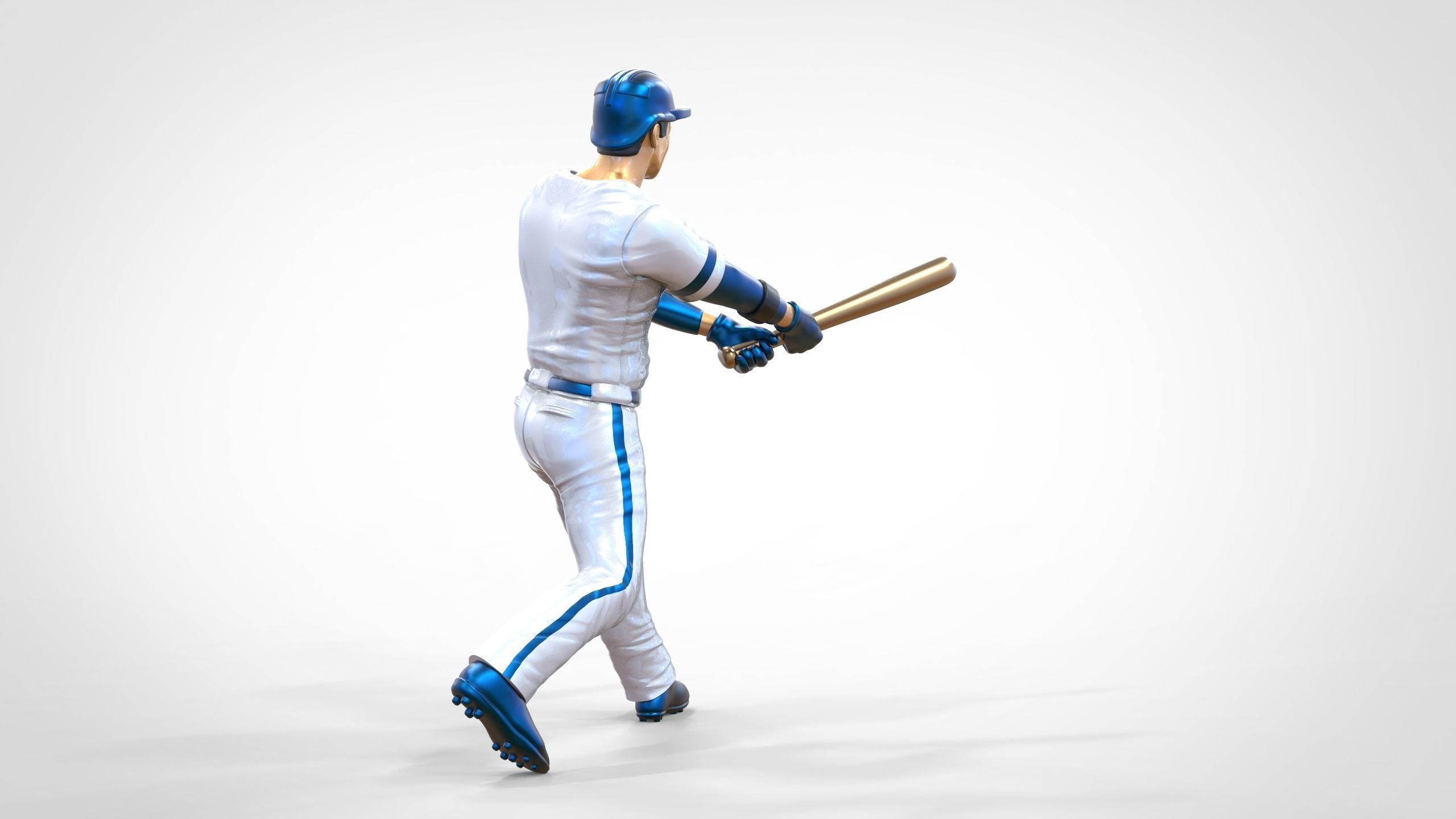 N1 Baseball player Center fielder 3D print model_1