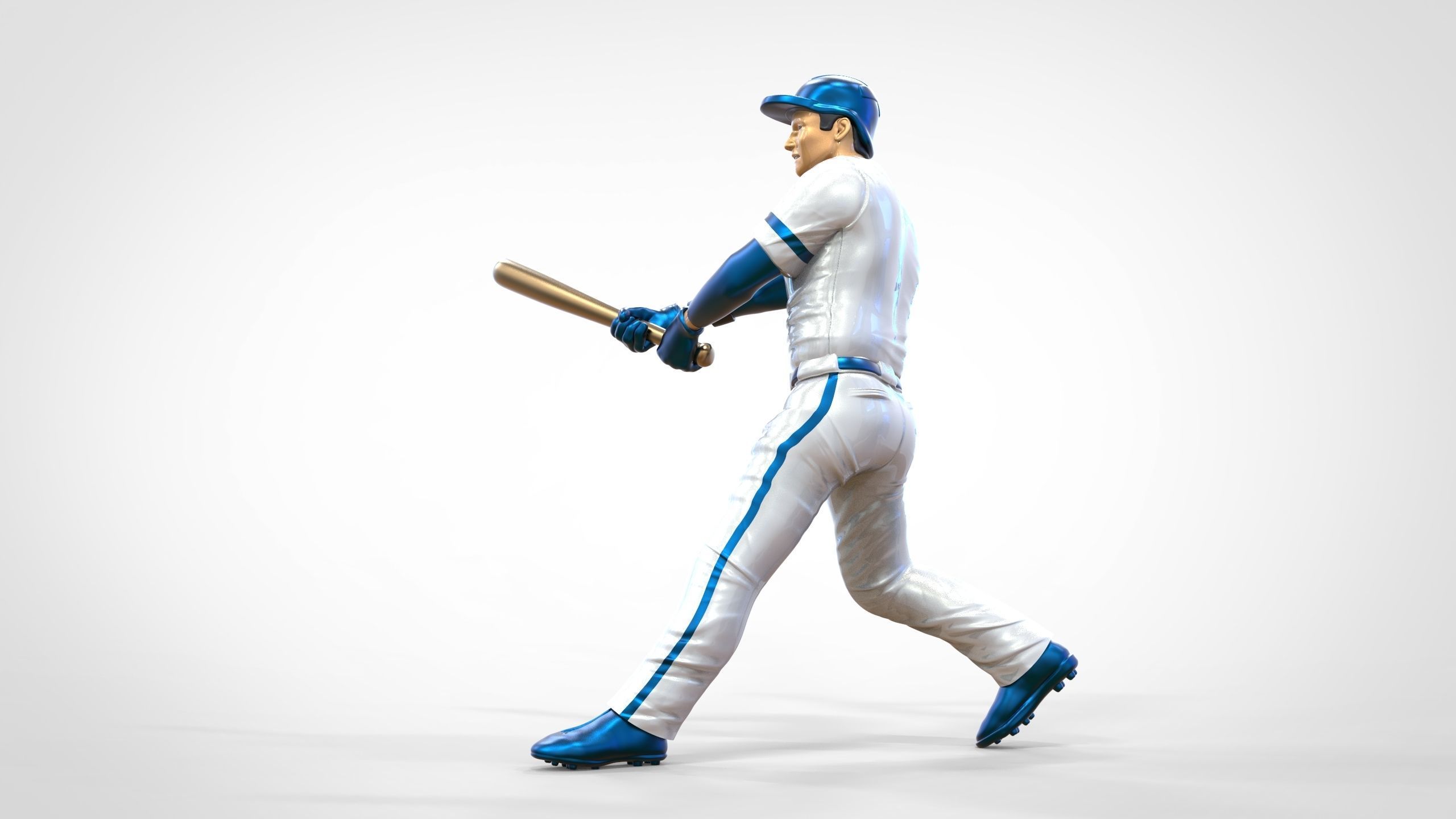 N1 Baseball player Center fielder 3D print model_8