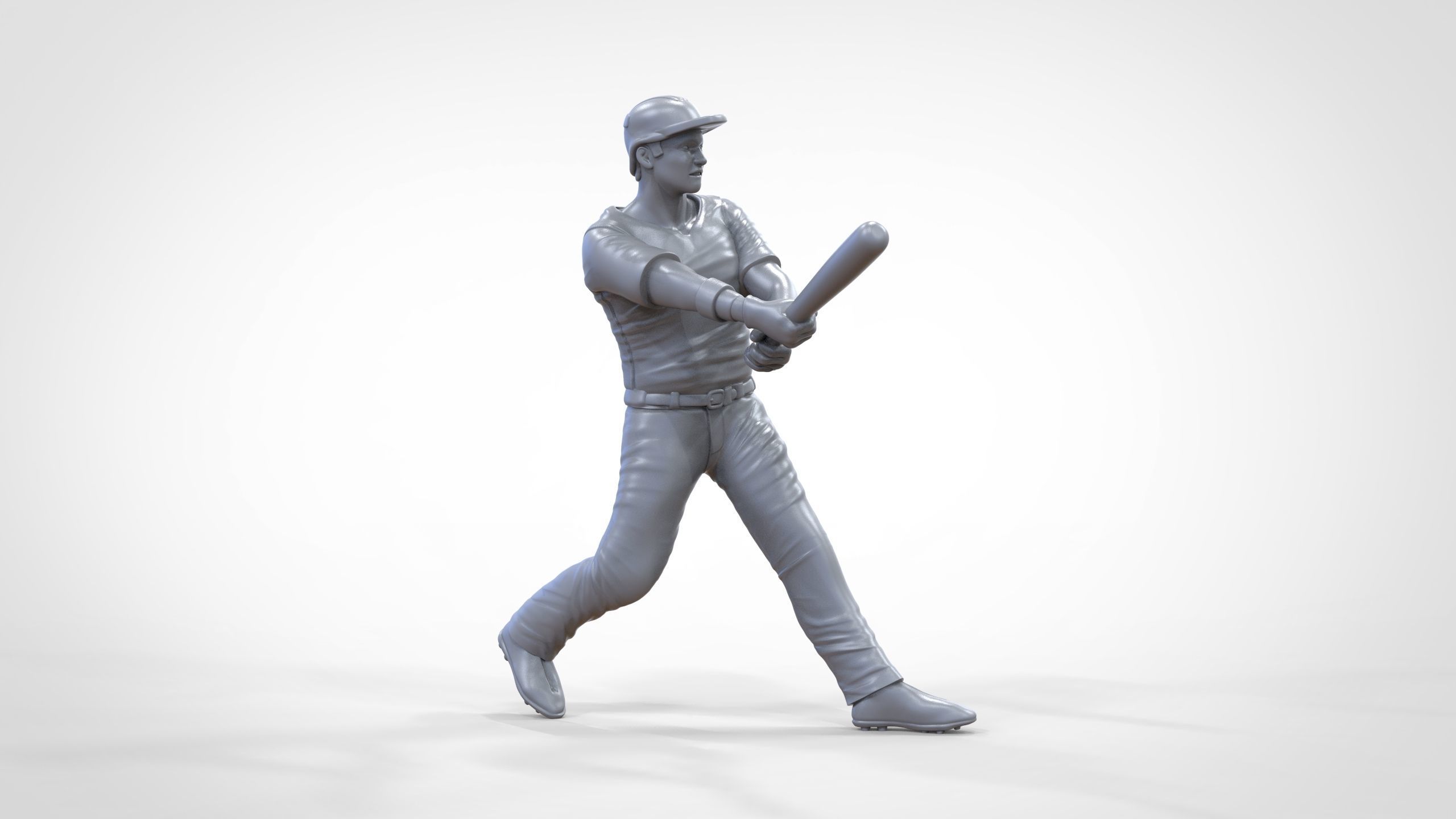 N1 Baseball player Center fielder 3D print model_17