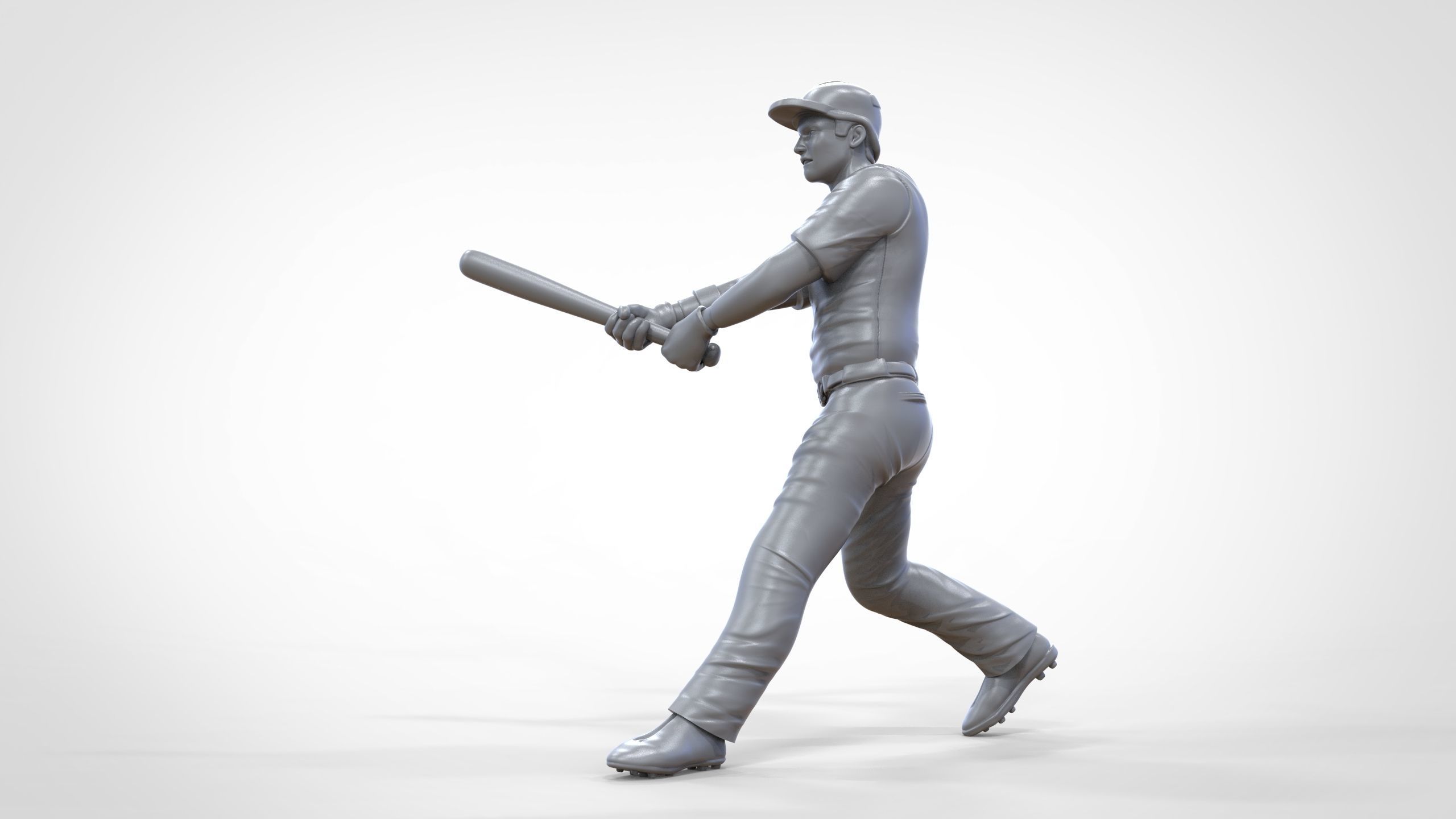 N1 Baseball player Center fielder 3D print model_24