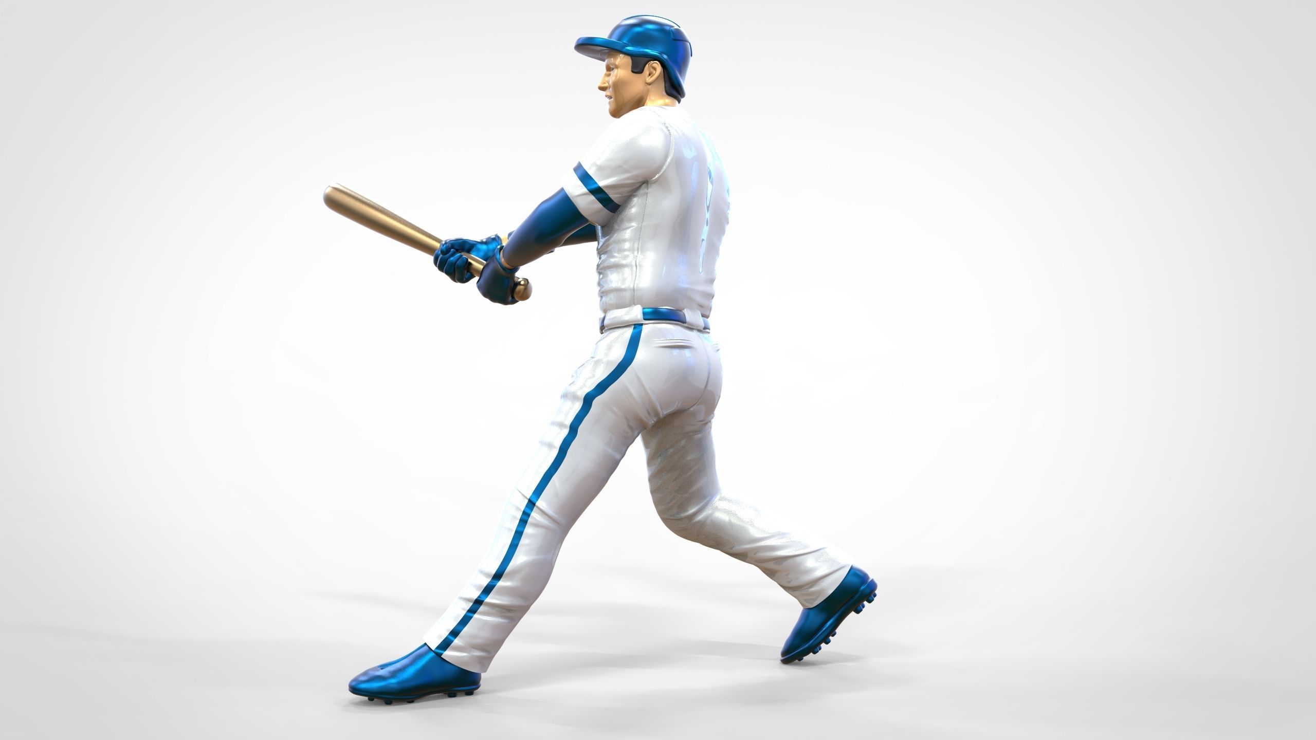 N1 Baseball player Center fielder 3D print model_22