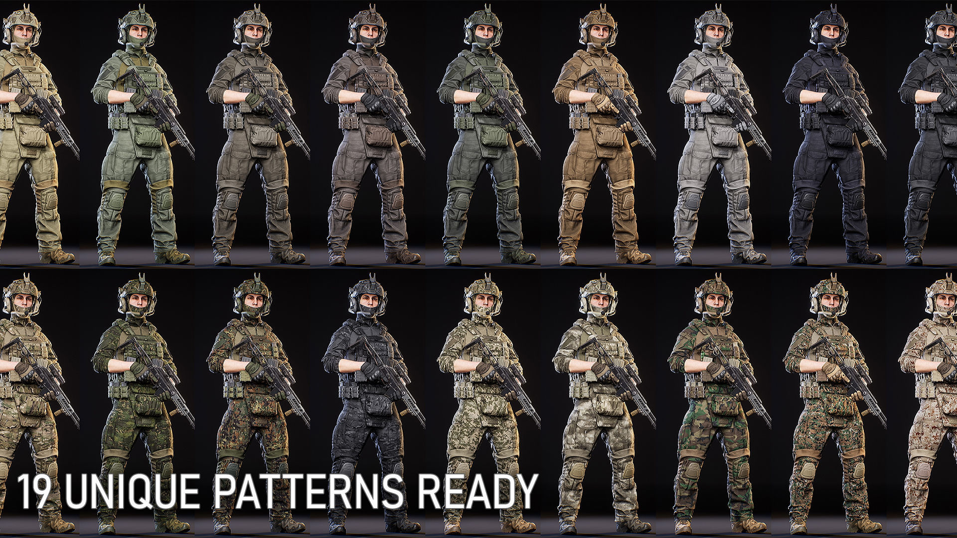 AAA MODULAR SOLDIER PACK Low-poly 3D model_4