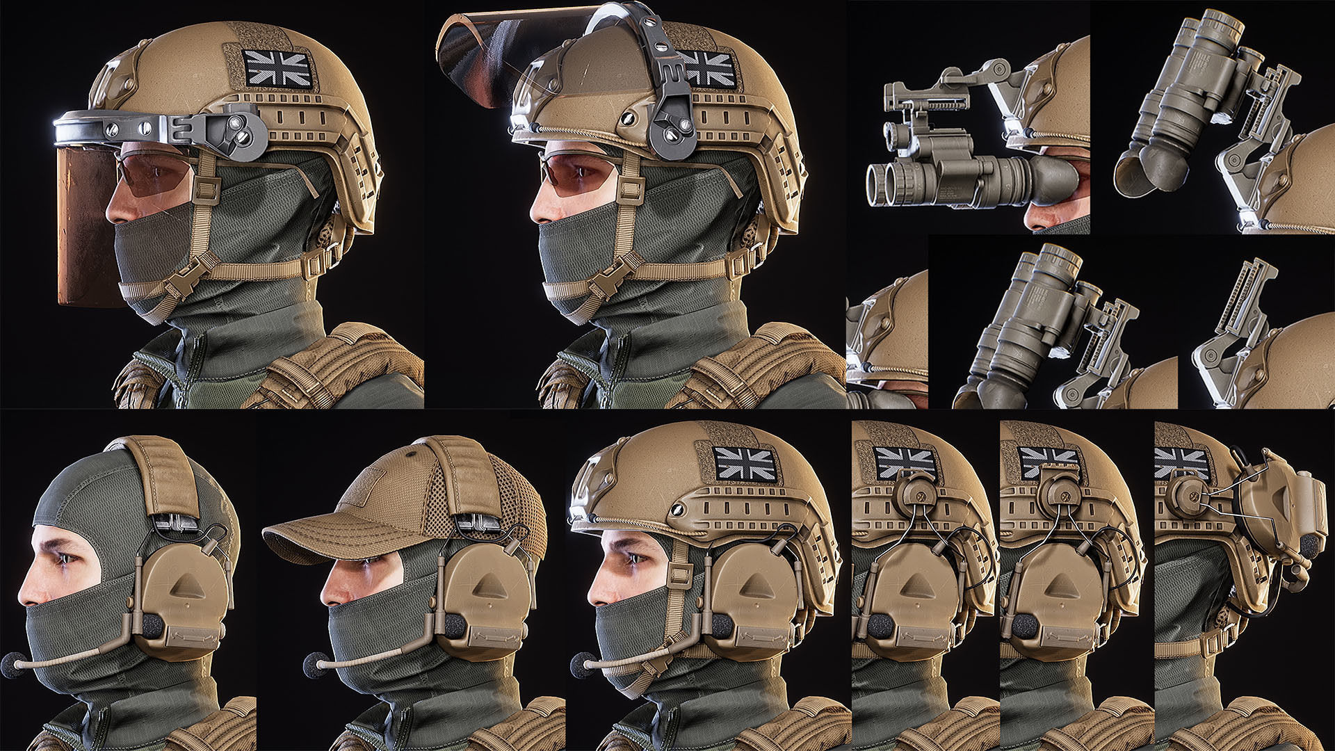 AAA MODULAR SOLDIER PACK Low-poly 3D model_13