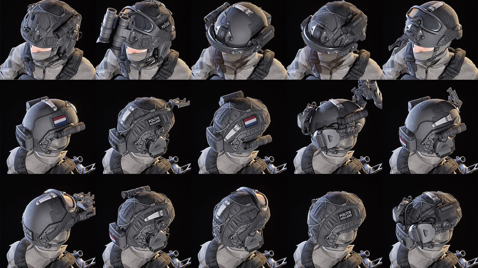 AAA MODULAR SOLDIER PACK Low-poly 3D model_14