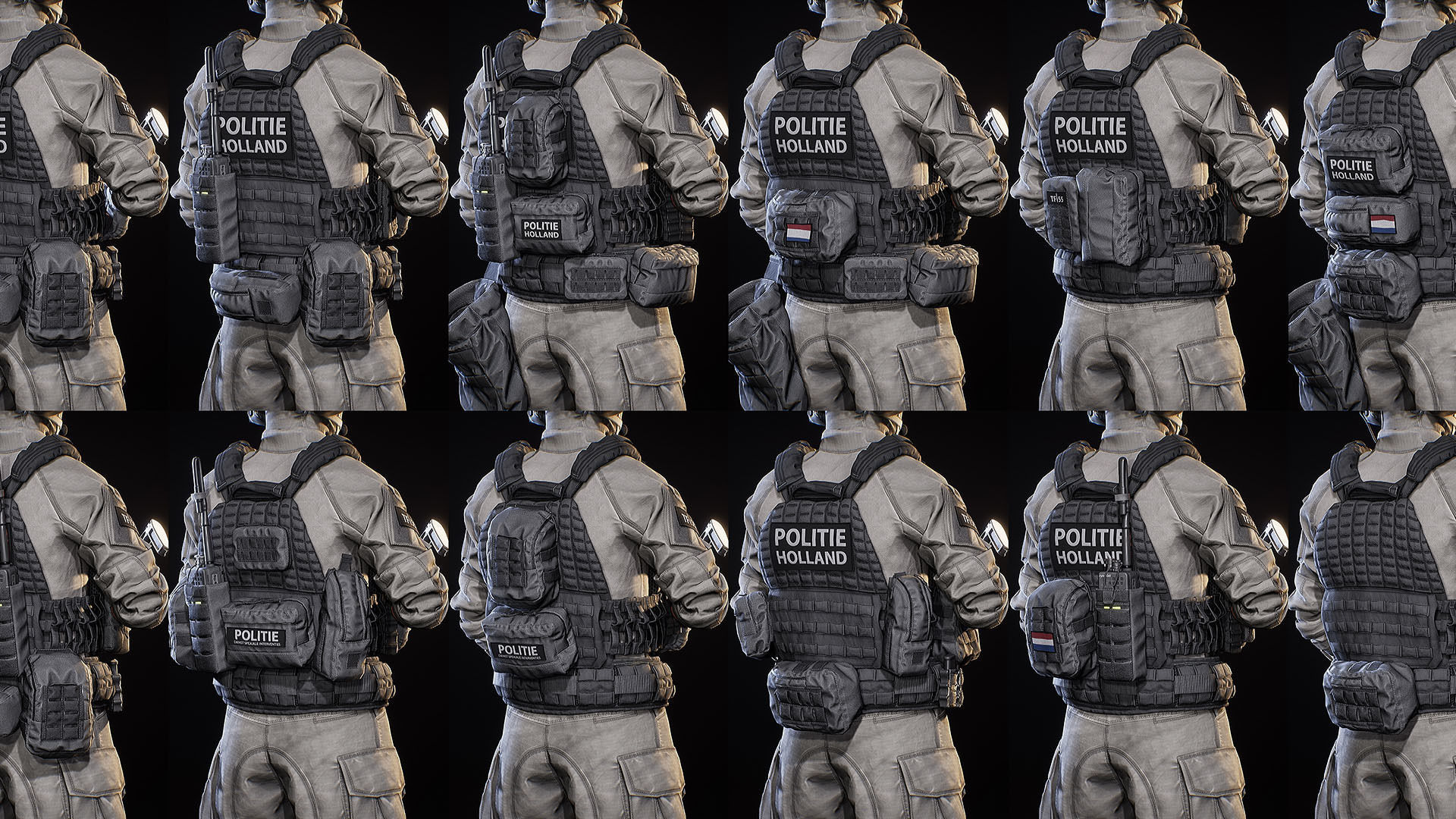 AAA MODULAR SOLDIER PACK Low-poly 3D model_12