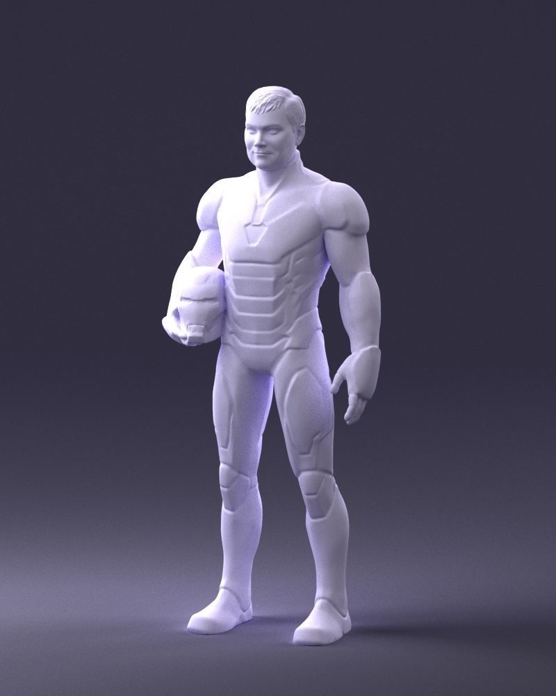 000291 Man in Futuristic Armored Suit with Helmet 1001 3D model_32