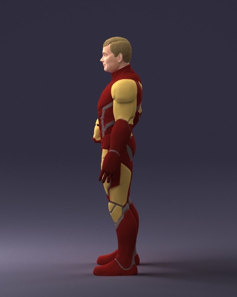 000291 Man in Futuristic Armored Suit with Helmet 1001 3D model_25