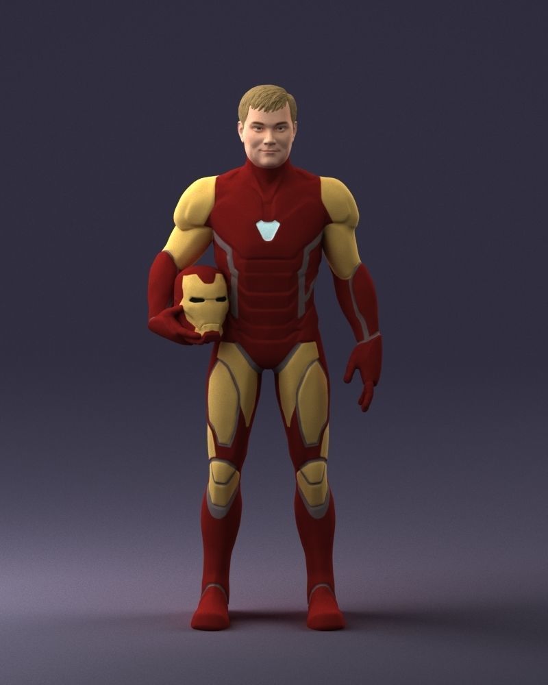 000291 Man in Futuristic Armored Suit with Helmet 1001 3D model_37