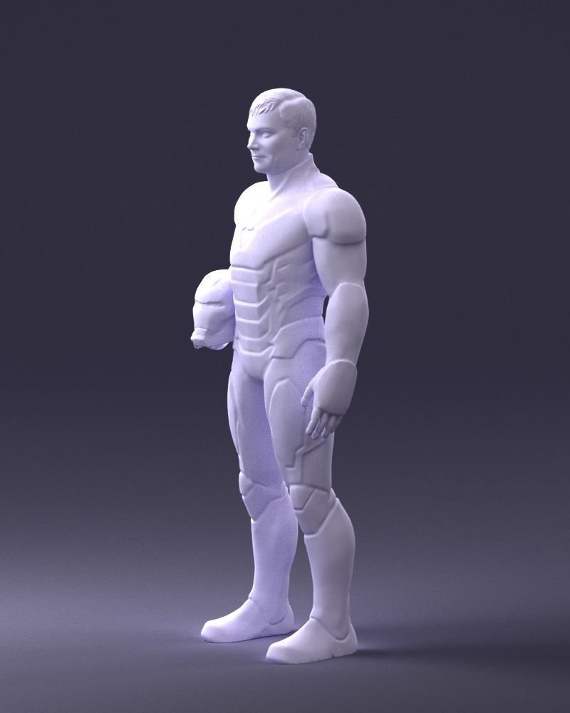 000291 Man in Futuristic Armored Suit with Helmet 1001 3D model_29