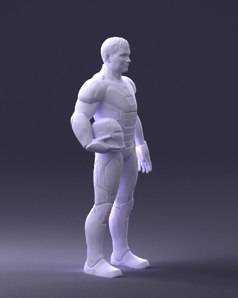 000291 Man in Futuristic Armored Suit with Helmet 1001 3D model_11