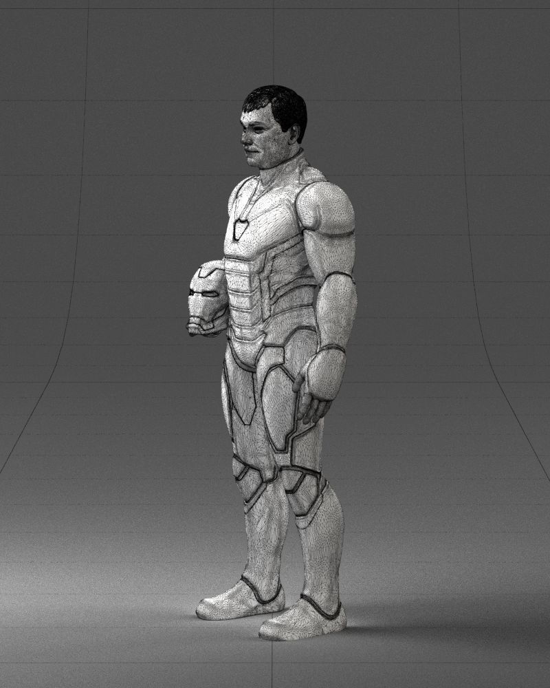 000291 Man in Futuristic Armored Suit with Helmet 1001 3D model_30