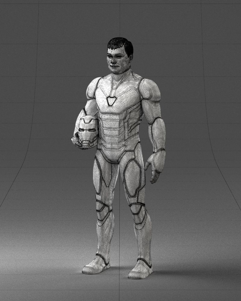 000291 Man in Futuristic Armored Suit with Helmet 1001 3D model_33