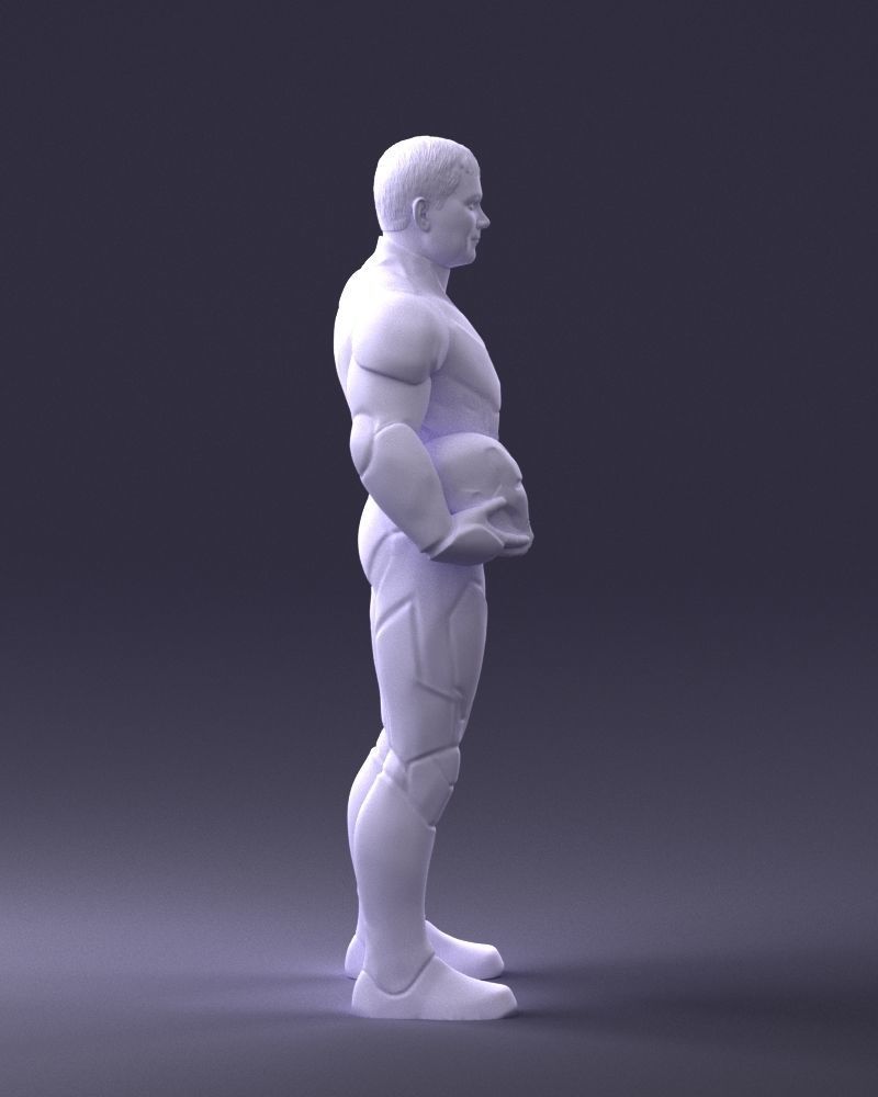 000291 Man in Futuristic Armored Suit with Helmet 1001 3D model_14