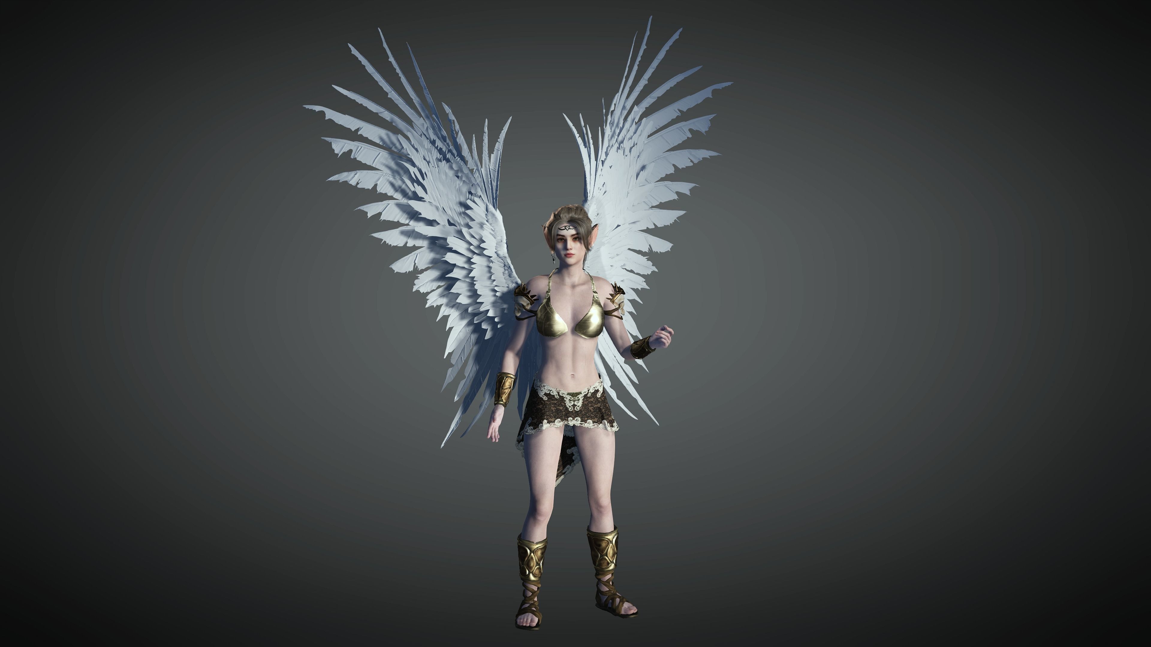 AAA Fantasy Female Character 08  The Valkyrie Low-poly 3D model_11