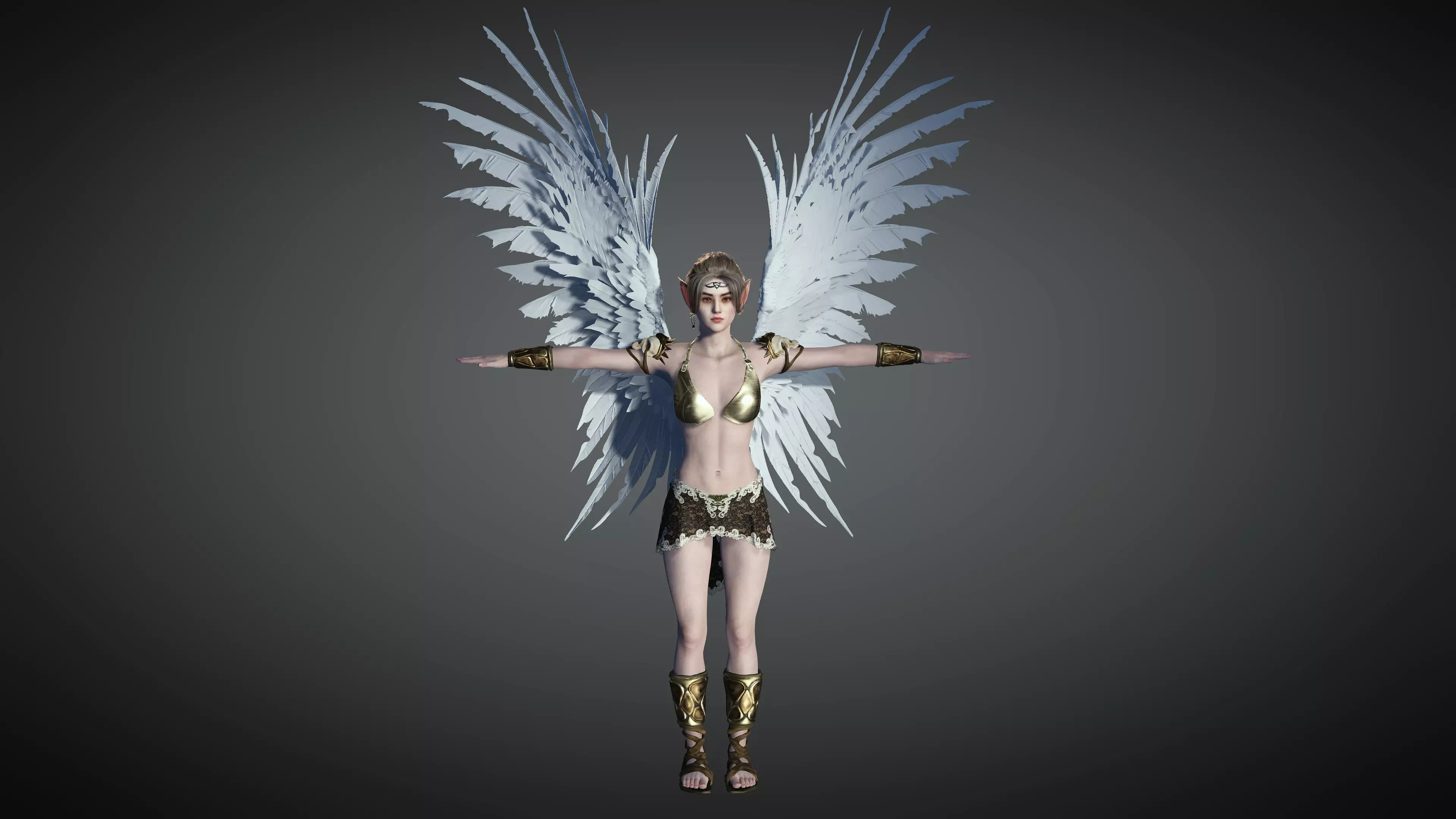 AAA Fantasy Female Character 08  The Valkyrie Low-poly 3D model_0