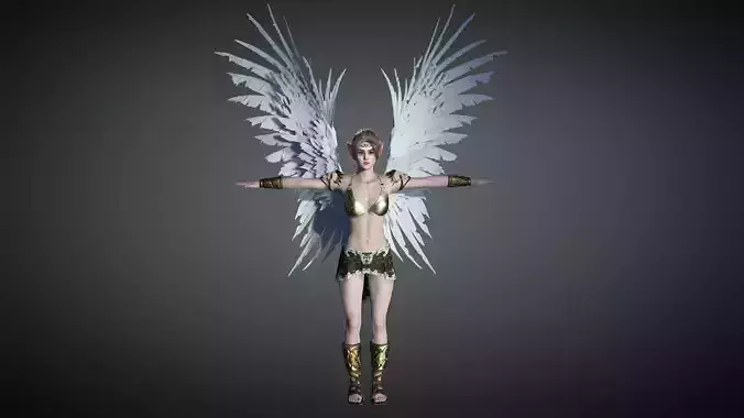 AAA Fantasy Female Character 08  The Valkyrie Low-poly 3D model