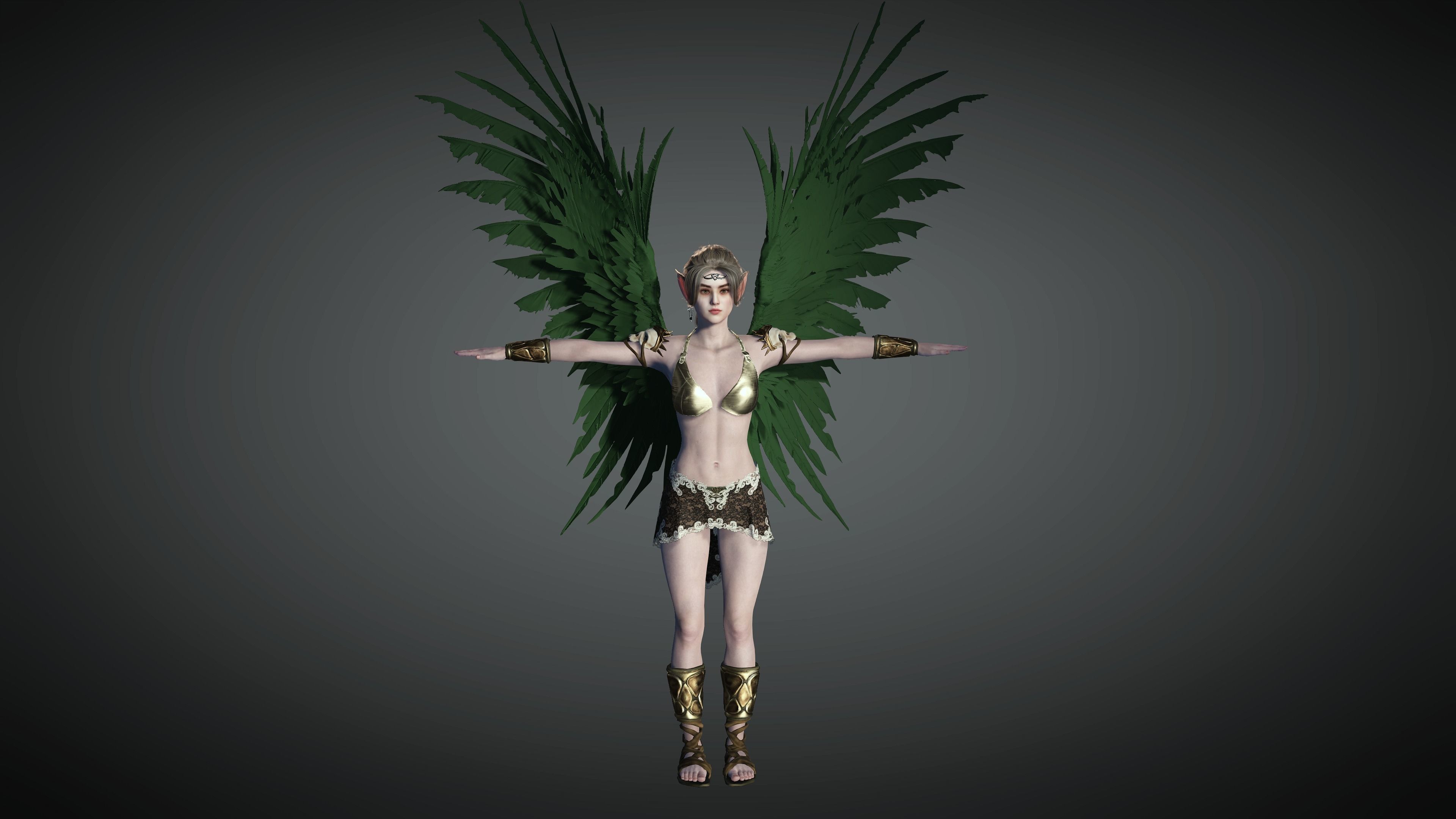 AAA Fantasy Female Character 08  The Valkyrie Low-poly 3D model_15
