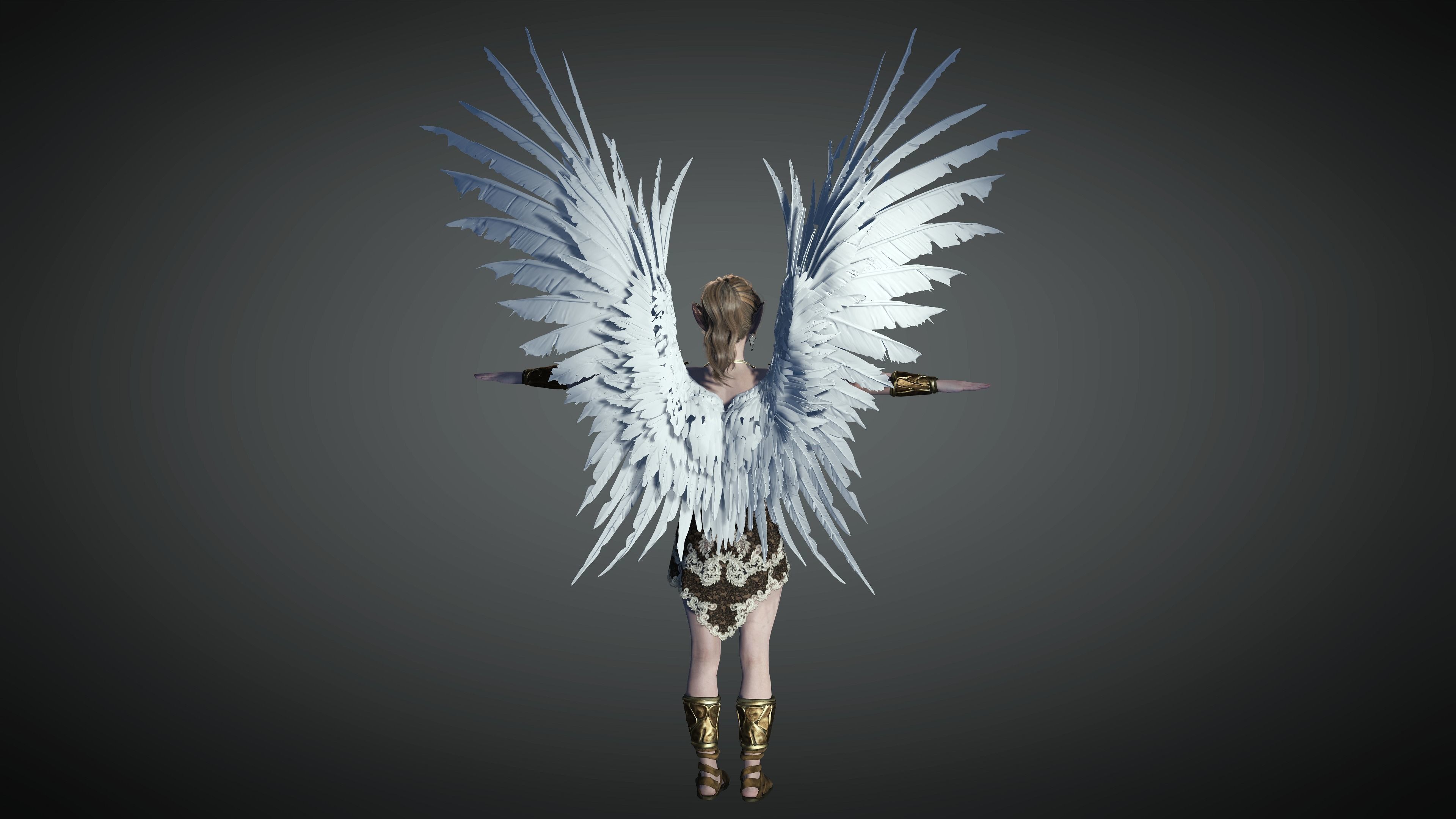 AAA Fantasy Female Character 08  The Valkyrie Low-poly 3D model_9