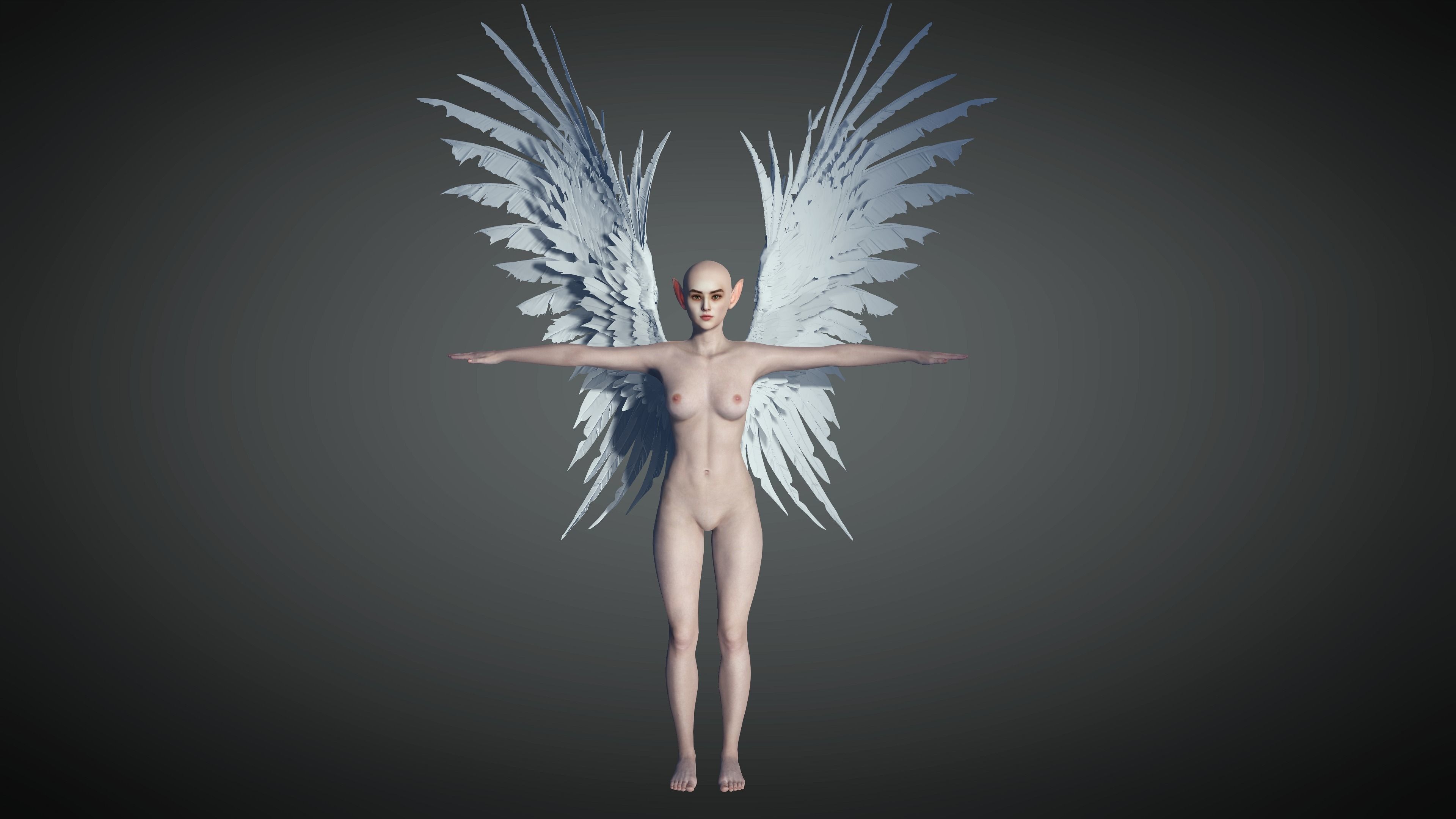 AAA Fantasy Female Character 08  The Valkyrie Low-poly 3D model_25