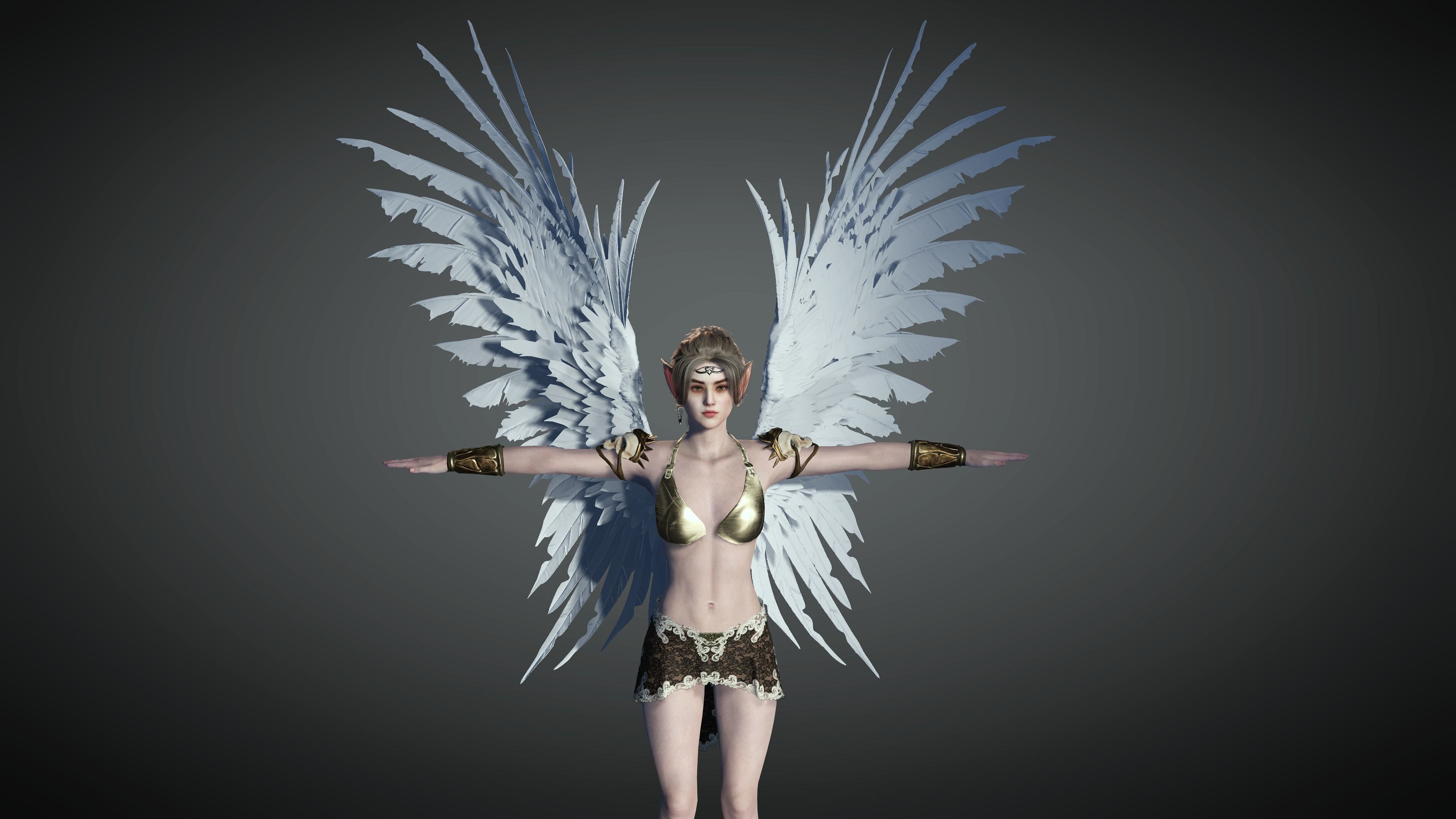 AAA Fantasy Female Character 08  The Valkyrie Low-poly 3D model_1