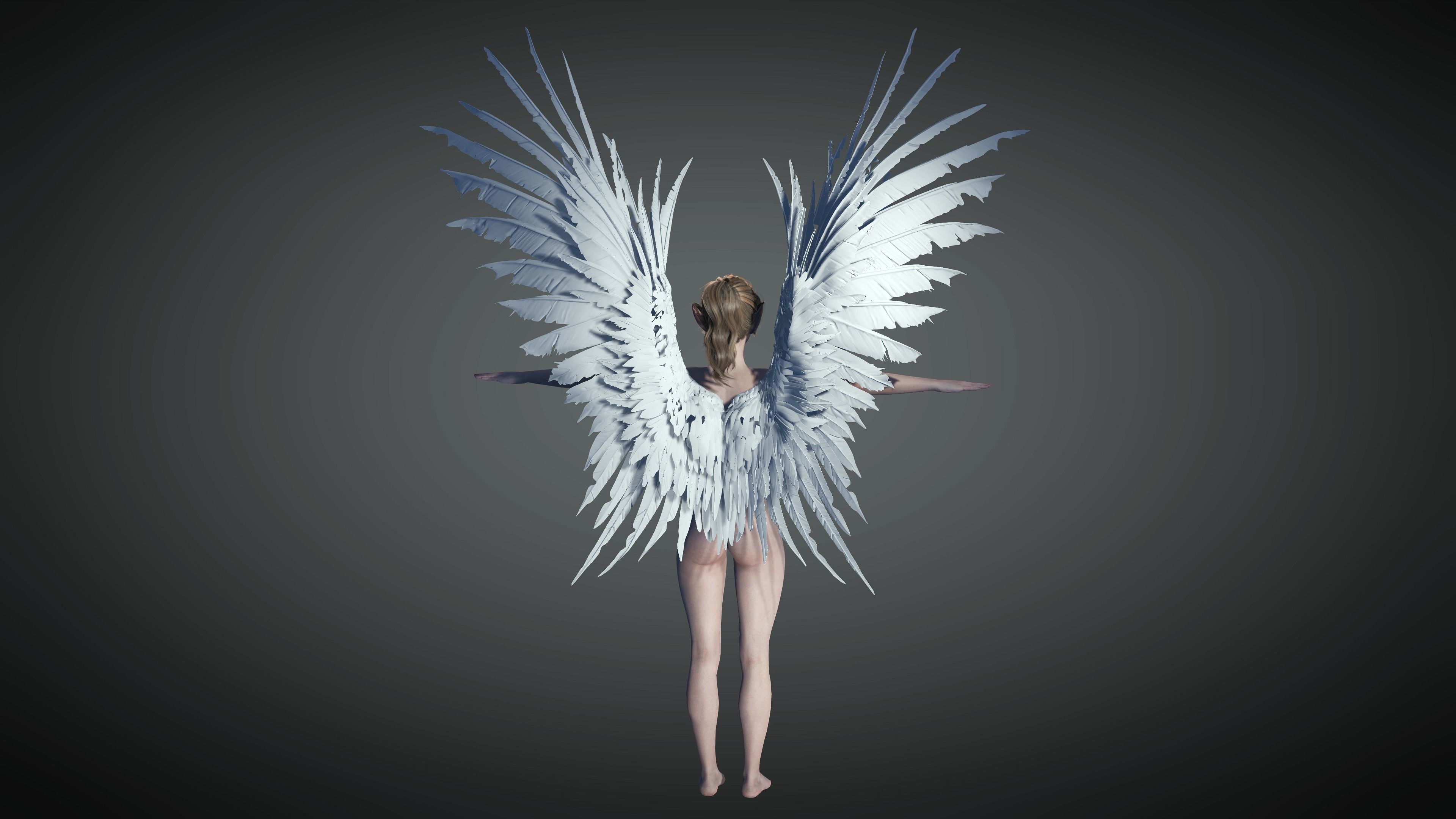 AAA Fantasy Female Character 08  The Valkyrie Low-poly 3D model_10