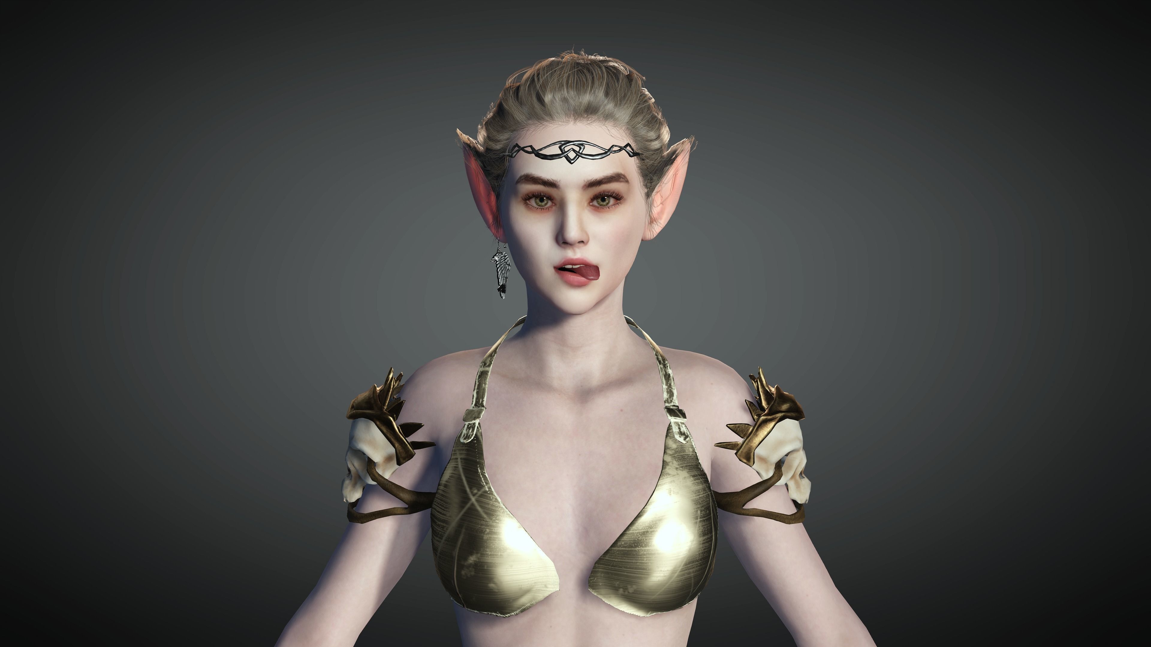 AAA Fantasy Female Character 08  The Valkyrie Low-poly 3D model_20