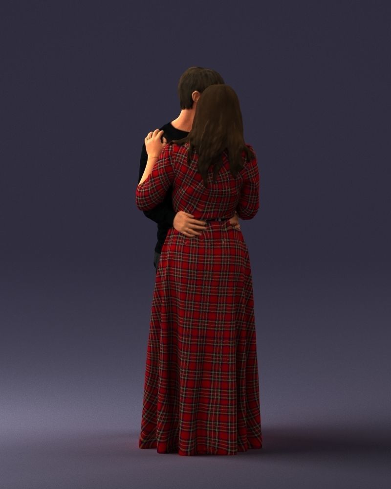 000095 Romantic Couple 1128 3dp 3D print model_15