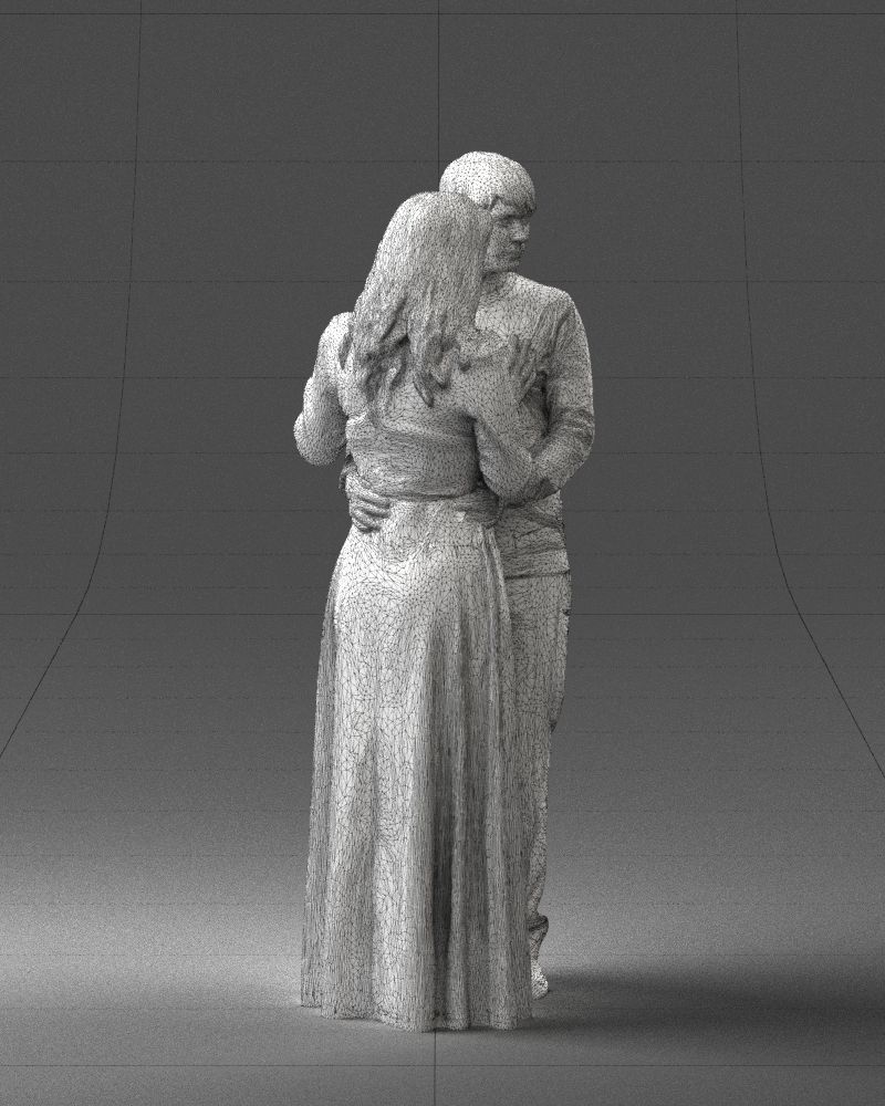 000095 Romantic Couple 1128 3dp 3D print model_14