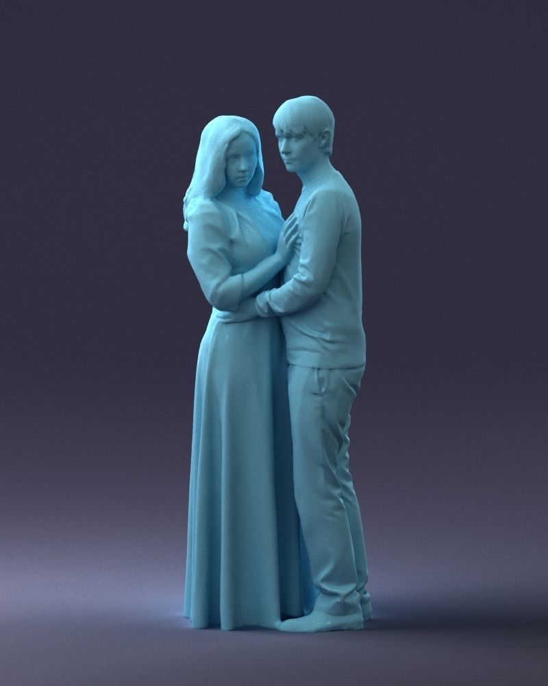 000095 Romantic Couple 1128 3dp 3D print model_4