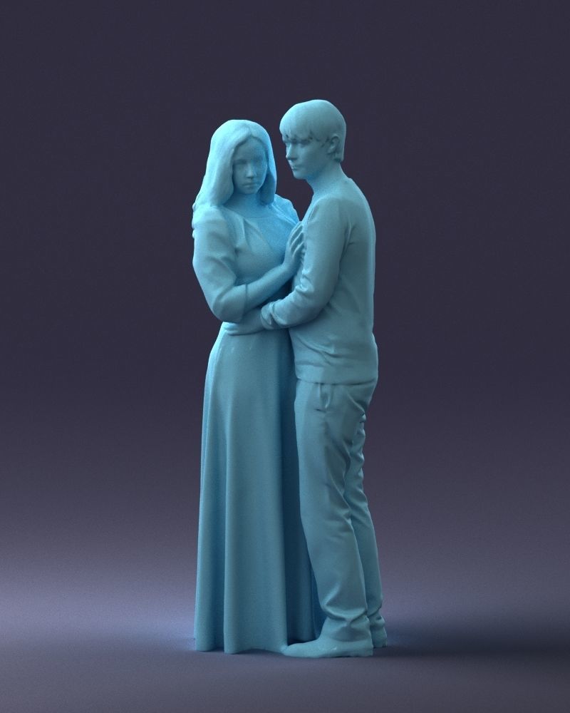 000095 Romantic Couple 1128 3dp 3D print model_1