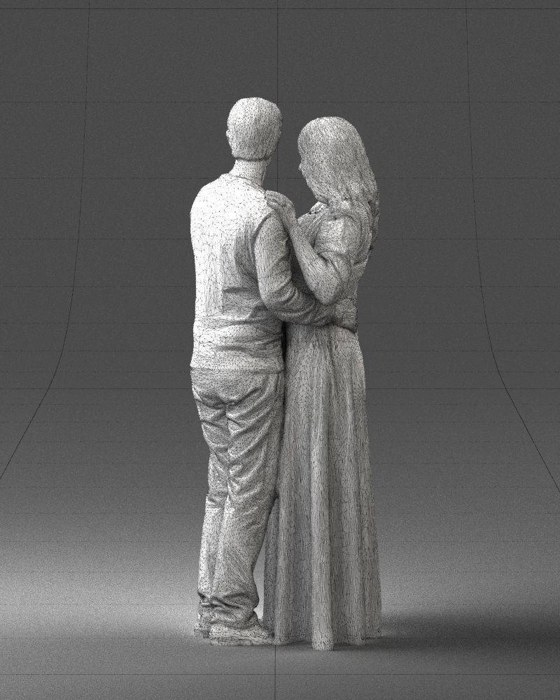000095 Romantic Couple 1128 3dp 3D print model_23