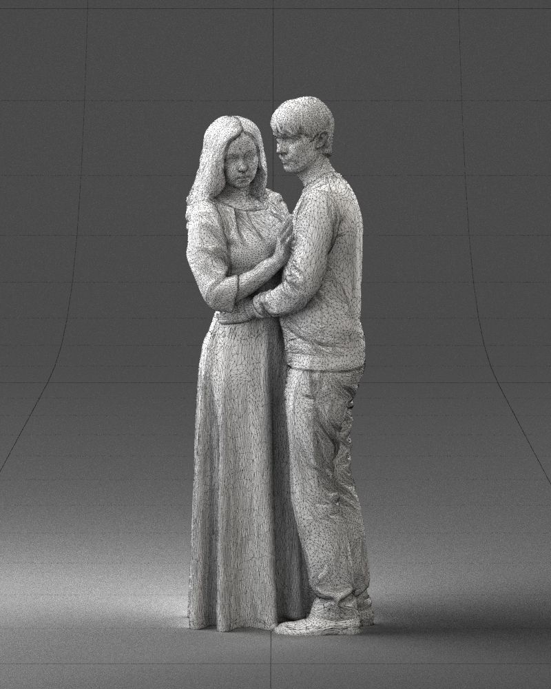 000095 Romantic Couple 1128 3dp 3D print model_38