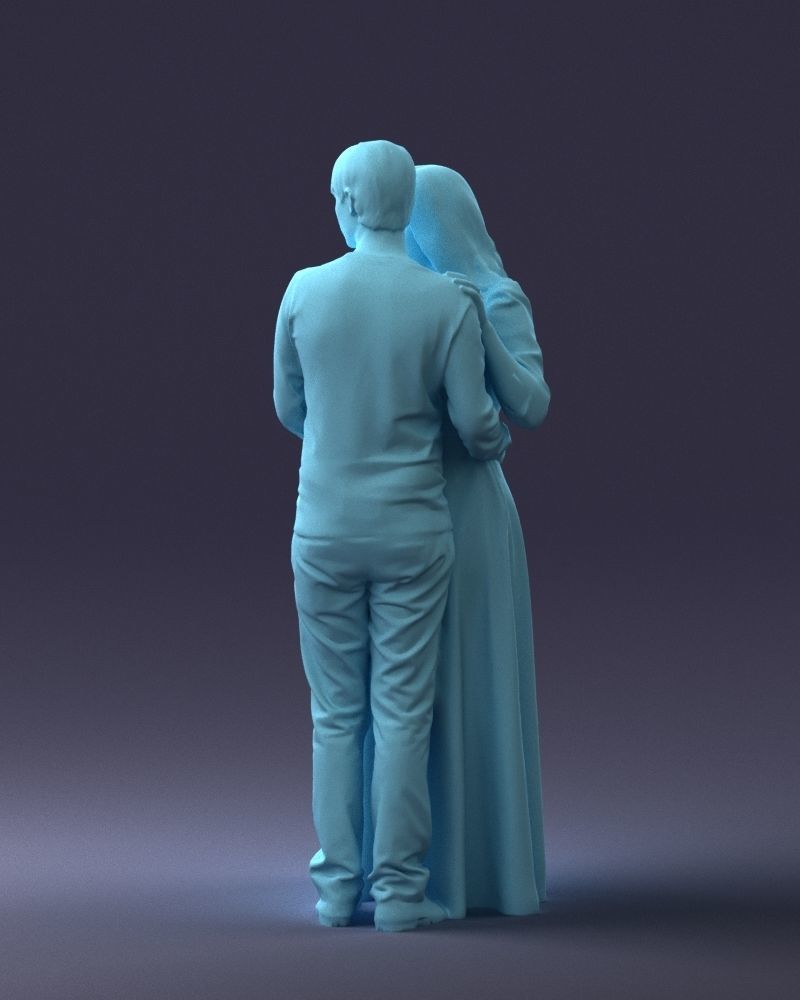 000095 Romantic Couple 1128 3dp 3D print model_25