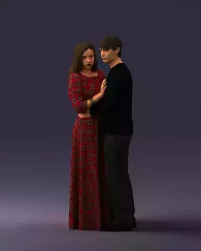 000095 Romantic Couple 1128 3dp