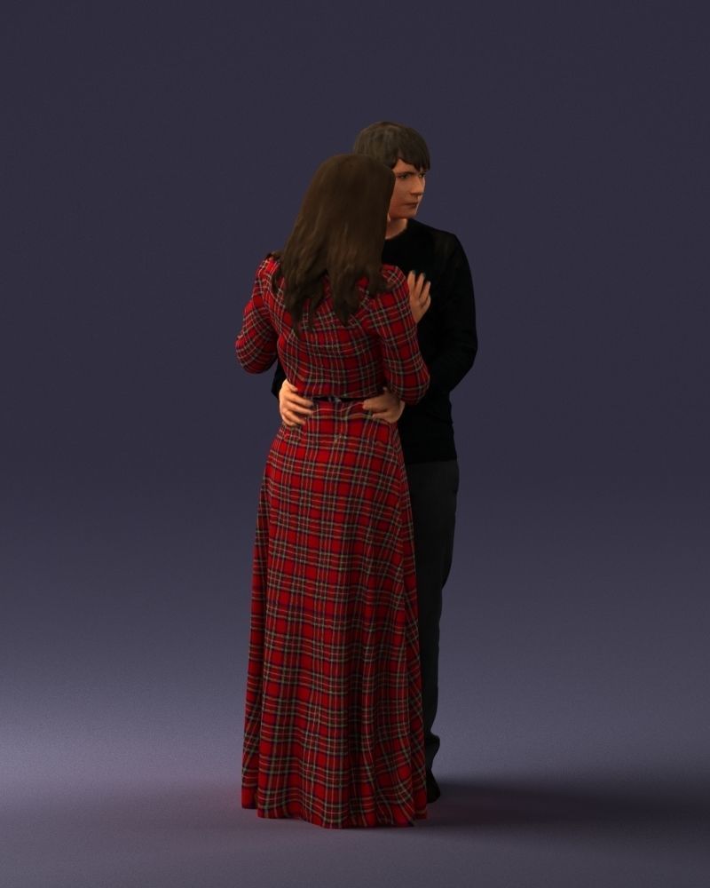 000095 Romantic Couple 1128 3dp 3D print model_12