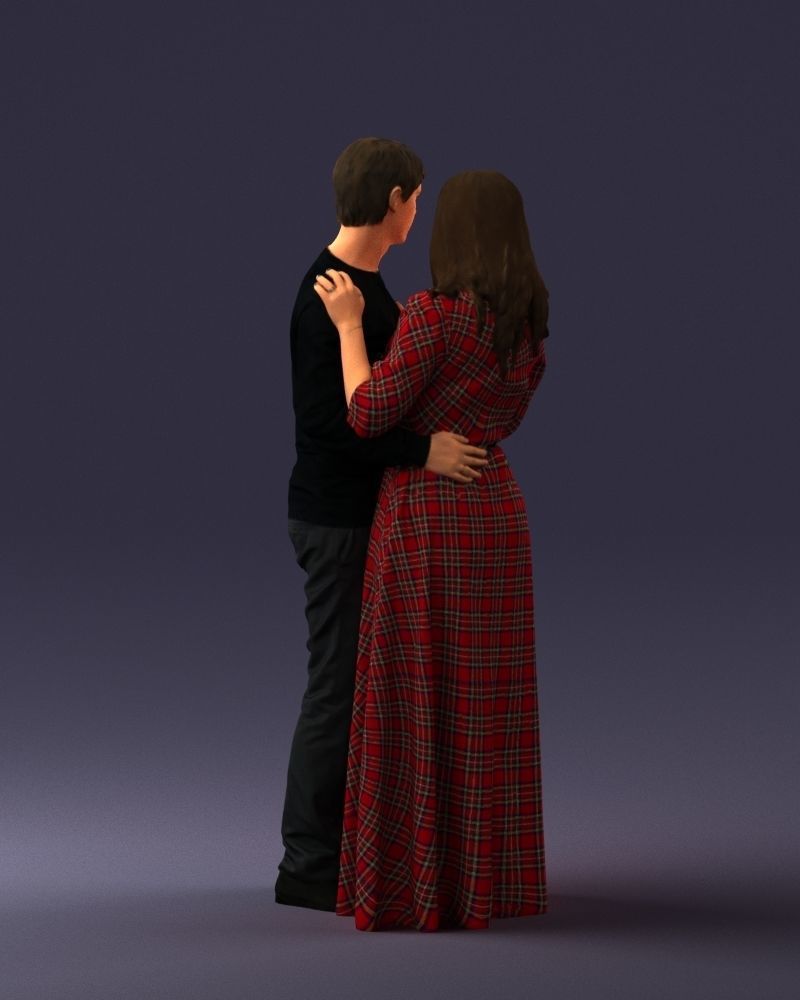 000095 Romantic Couple 1128 3dp 3D print model_18
