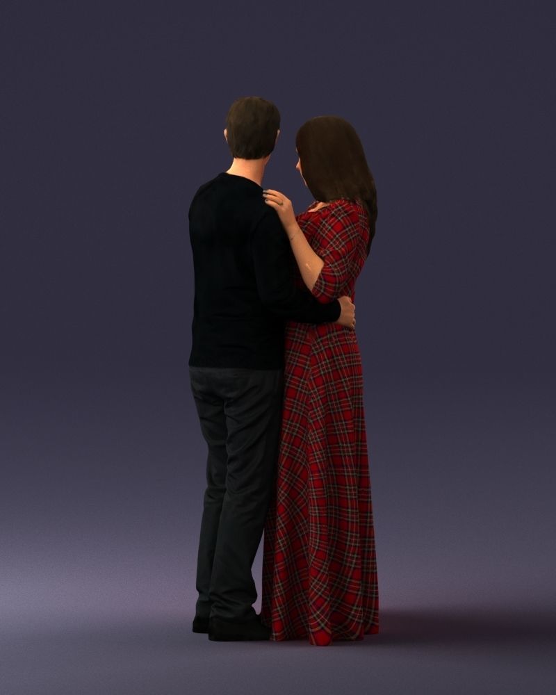 000095 Romantic Couple 1128 3dp 3D print model_21
