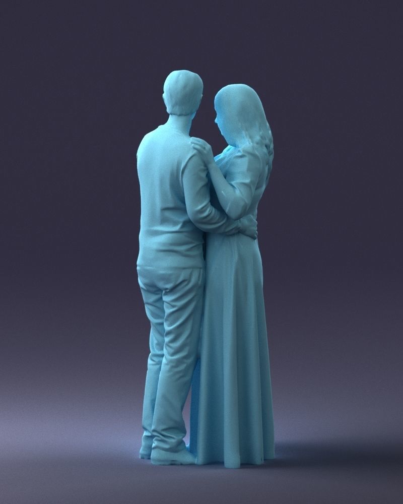 000095 Romantic Couple 1128 3dp 3D print model_22