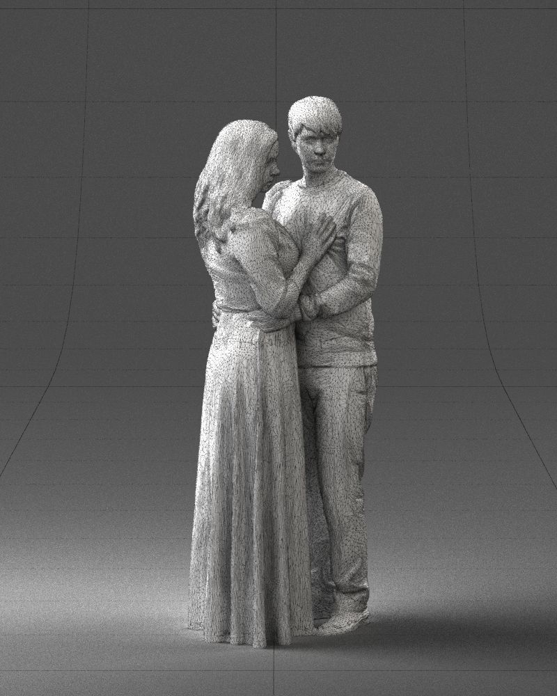 000095 Romantic Couple 1128 3dp 3D print model_11