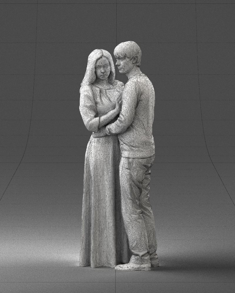 000095 Romantic Couple 1128 3dp 3D print model_35