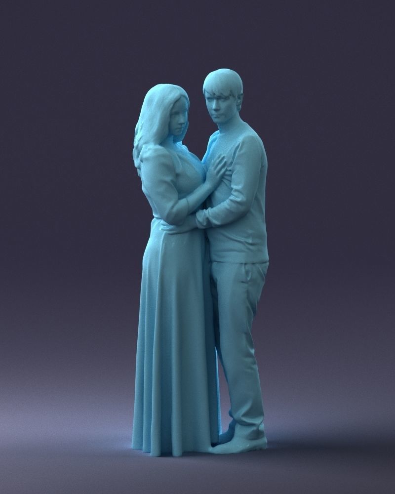 000095 Romantic Couple 1128 3dp 3D print model_7