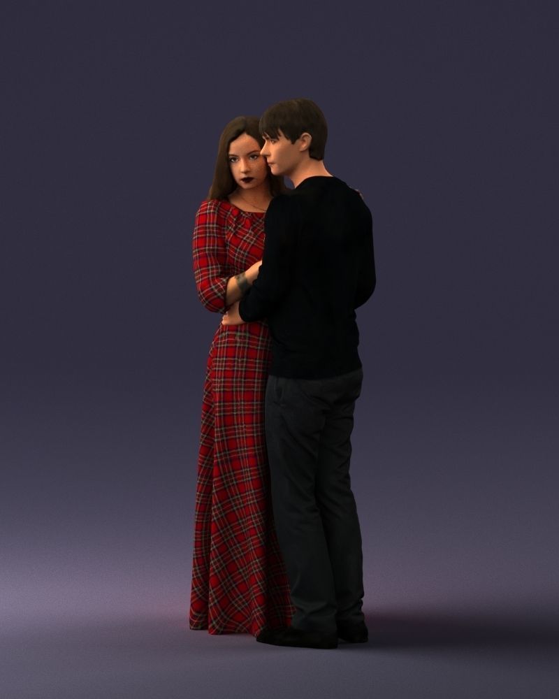 000095 Romantic Couple 1128 3dp 3D print model_30