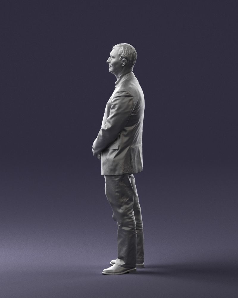 Man dark striped suit 0502 3D Print Ready 3D print model_10
