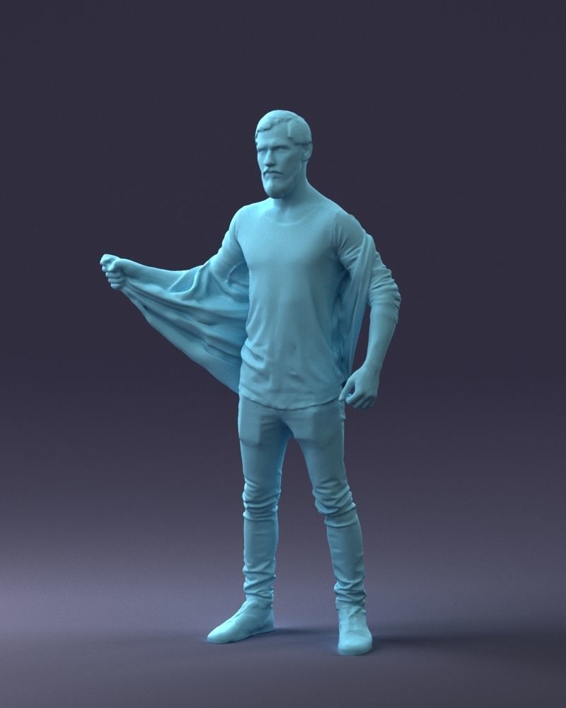 000199 Bearded Man Taking Off Jacket 1024 Low-poly 3D model_37