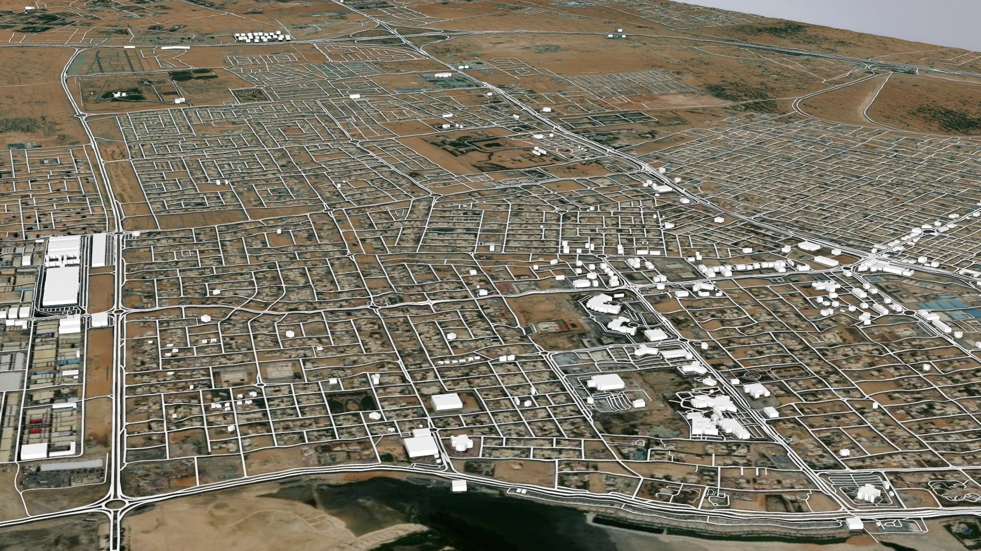 Cityscape Ajman United Arab Emirates 3D model_10