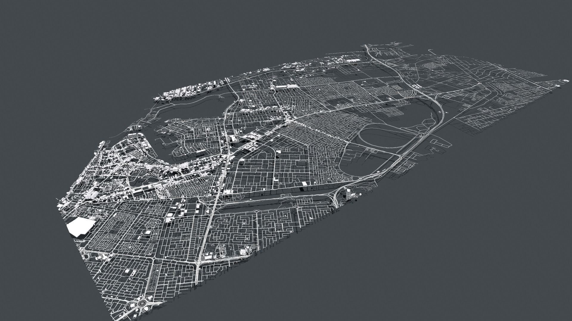 Cityscape Ajman United Arab Emirates 3D model_11