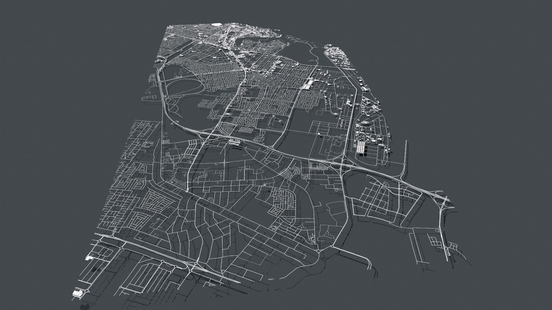 Cityscape Ajman United Arab Emirates 3D model_2