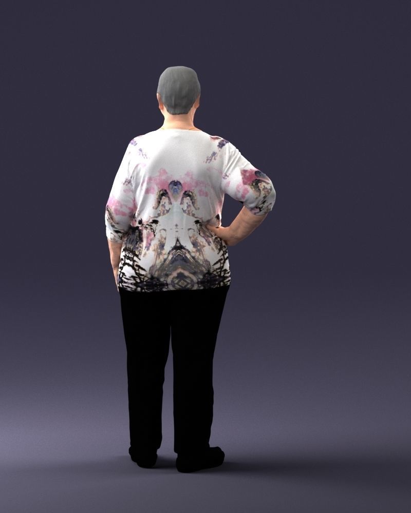 Old woman 1722 3d print ready 3D print model_9