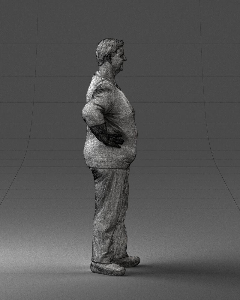 Old woman 1722 3d print ready 3D print model_8